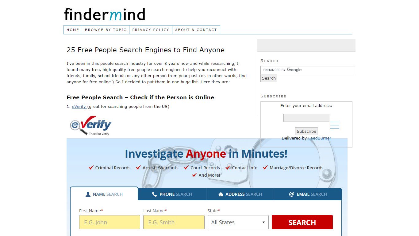 25 Free People Search Engines to Find Anyone - findermind.com